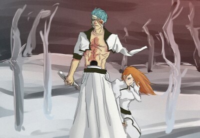 Anime espada grimmjow jeagerjaques inoue orihime Stitched Gaming Mat Desk
