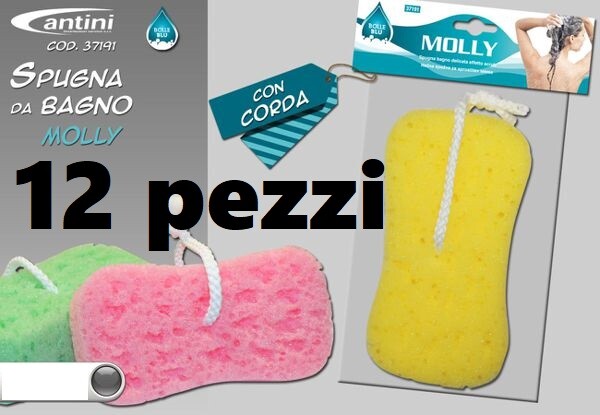 Set 12 Pezzi Spugna Corpo Bagno Doccia Colorate Morbide Con Corda hmj