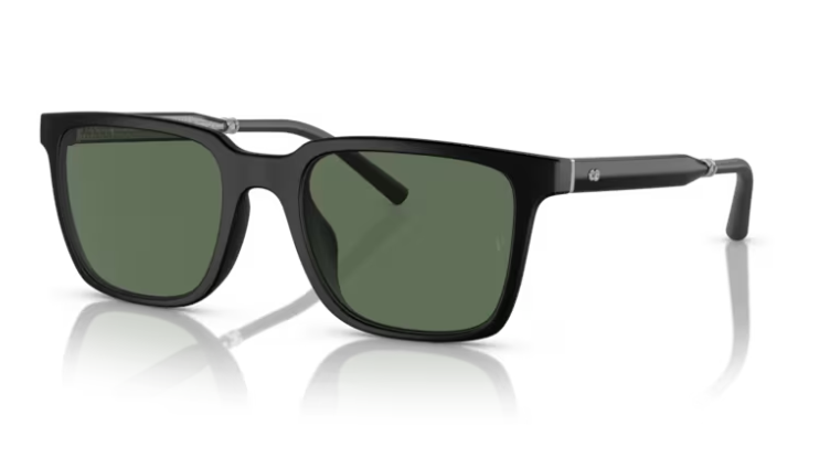 Pre-owned Oliver Peoples 0ov5553su Mr. Federer 70019a Semi-matte Black/green Sunglasses