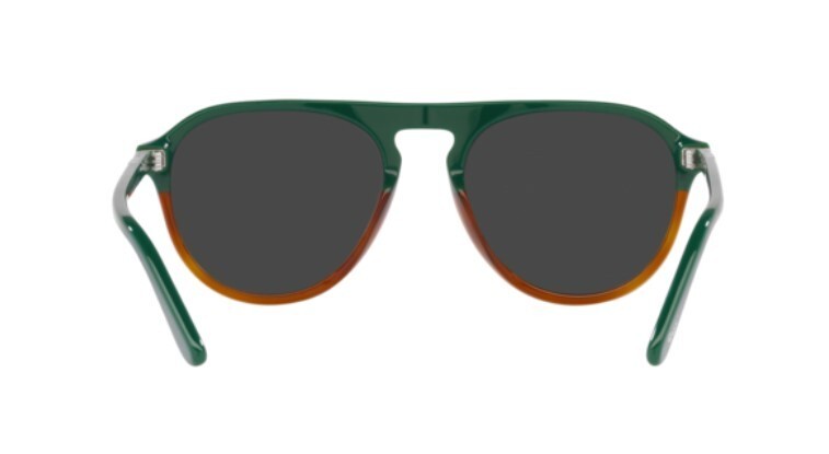 Pre-owned Persol 0po3302s 117548 Green-havana Chiara/black Polarized Unisex Sunglasses