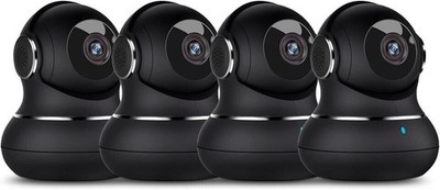 LittleElf WLAN Überwachungskamera IP Kamera 2K 360° Nachtsicht Alexa 2er/4er Set