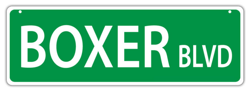 Plastic Street Signs: BOXER BLVD | Dogs, Gifts, Decorations