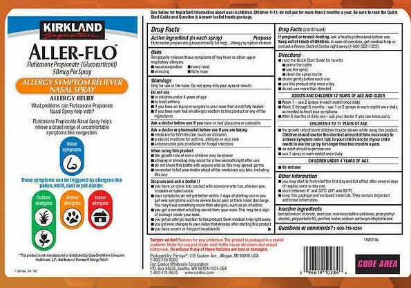 Kirkland Signature Aller-Flo 2 Bottles 240 Sprays Non-Drowsy ~ NO TAX ~Free Ship