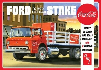 AMT Ford C-600 Tilt Cab Stake Bed Truck Coca Cola 1:25 scale model car kit 1147