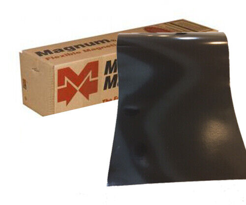 1 ROLL 12" width x 5 FEET 30 Mil. Gloss Black Magnetic Sign Sheet Cars Magnum