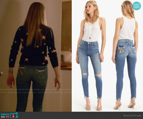 Pre-owned Mother Denim High Waisted Looker Ankle Chew, Learning To Hula $248