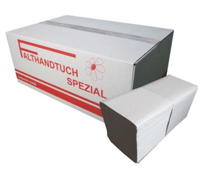 3200 / 6400 / 9600 Papierhandtücher Einmalhandtücher 2 lagig weiß V-Falz 25x23cm