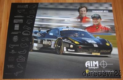 2014 AIM Autosport ''1st Version'' Ferrari 458 Italia GT GTD IMSA TUSC Hero Card