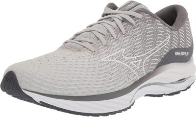 

Мужские кроссовки Mizuno Wave Rider 26, Harbour Mist/Белый, ширина 10,5 2E США, Harbor mist/white