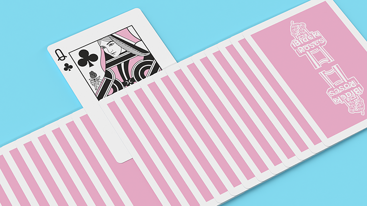 Black Roses Vintage Casino Pink Playing Cards 1/1000 Minimalist Deck New SEALED