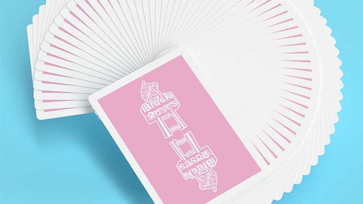 Black Roses Vintage Casino Pink Playing Cards 1/1000 Minimalist Deck New SEALED