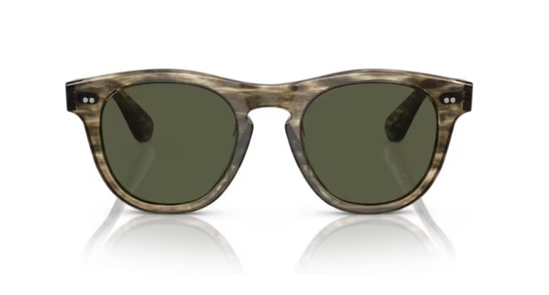 Pre-owned Oliver Peoples 0ov5509su Rorke 173552 Olive Gradient/grey 47mm Men's Sunglasses In Gray