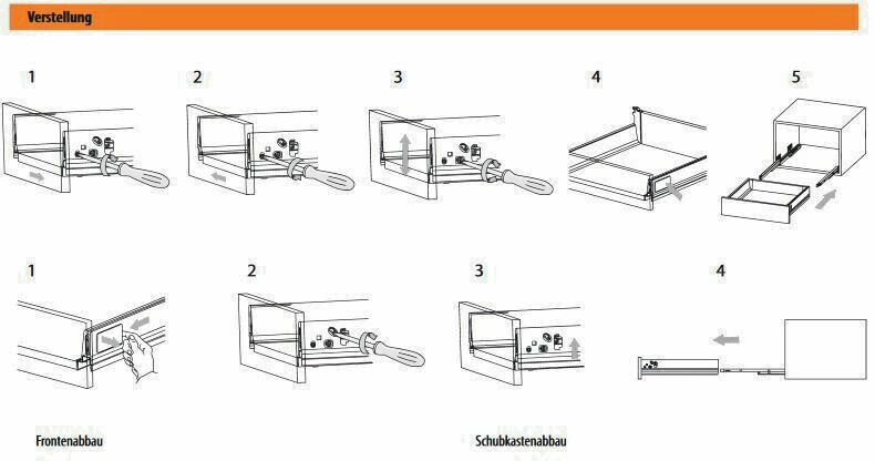Schubladensystem Küchenschublade Schublade | MODERN BOX A-Klein Grau