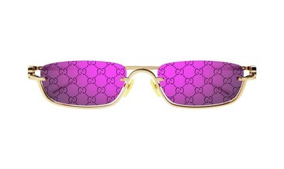 Pre-owned Gucci Gg1278s-005 Gold Gold Violetmulti Treatment In Purple