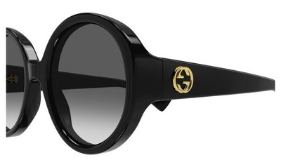 Pre-owned Gucci Gg1256s-001 Black Black Grey In Gray