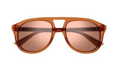 Pre-owned Gucci Gg1320s-002-54 Orange Orange Orange