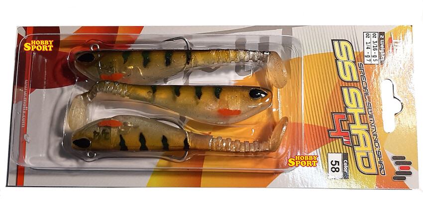 MOLIX SS SHAD 4"  COL 58 PERCH  TESTINA 5-7 GR SPINNING  BLACK BASS