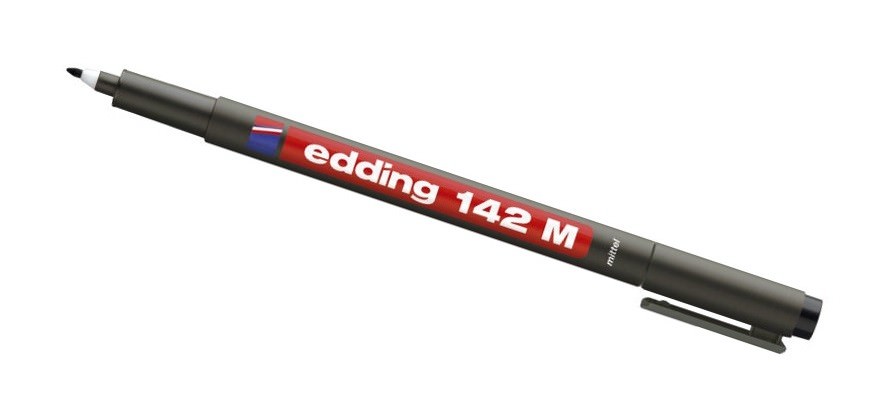 Edding 142 M Faserschreiber Folienschreiber OHP-Marker schwarz permanent 1 mm 