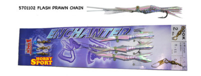 LENZA PICCOLA TRAINA 3 FLASH PRAWN CHAIN  AMO 2 FILO 0,45 ENCHANTER TAKE 5701102
