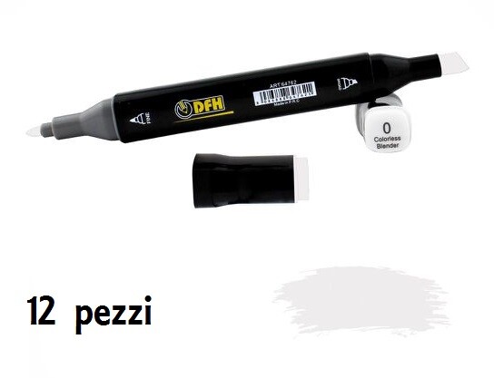 Set 12 Pz Pennarelli Doppia Punta Scuola Disegno Colore 0 Bianco dfh