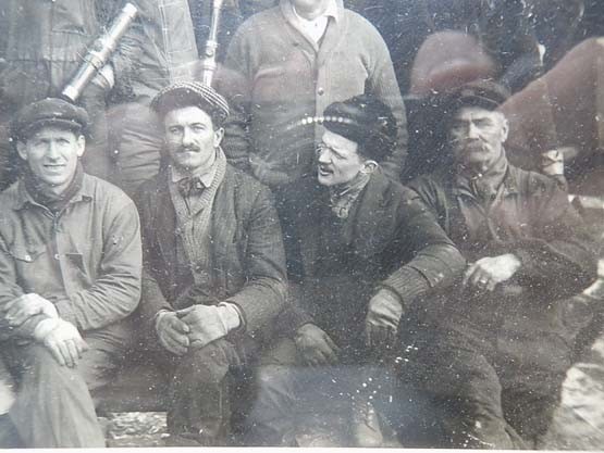 Historical 19th C Original Actual Photograph Ship's Caulking Gang Holding Mallet