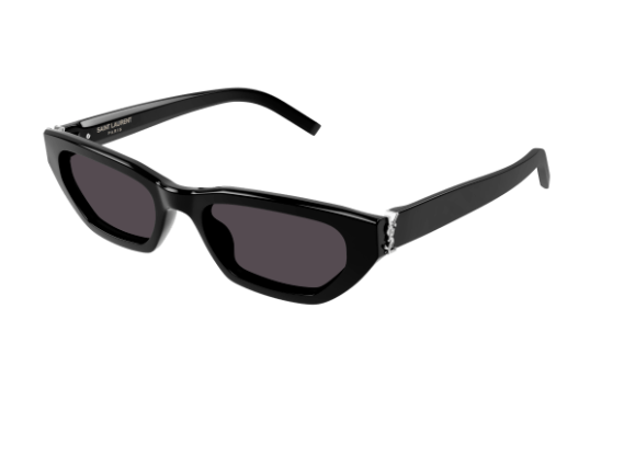 Pre-owned Saint Laurent Sl M126 001 Black Cat Eye Women's Sunglasses
