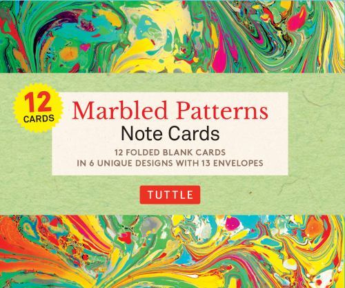 Marbled Patterns Note Cards - 12 Cards : In 6 Designs with 13 Envelopes ...