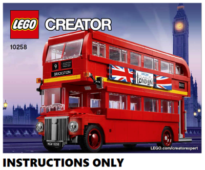 LEGO INSTRUCTIONS ONLY ROUTEMASTER LONDON BUS 10258 NEW manual