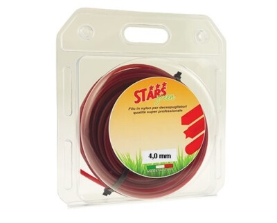 FILO PROFESSIONALE PER DECESPUGLIATORE QUADRO 4,00 mm x 15 m CORALLO STARS