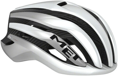 MET Trenta 3K Carbon MIPS Helmet - White/Silver Metallic MET Trenta 3K Carbon MIPS Helmet - White/Silver Metallic