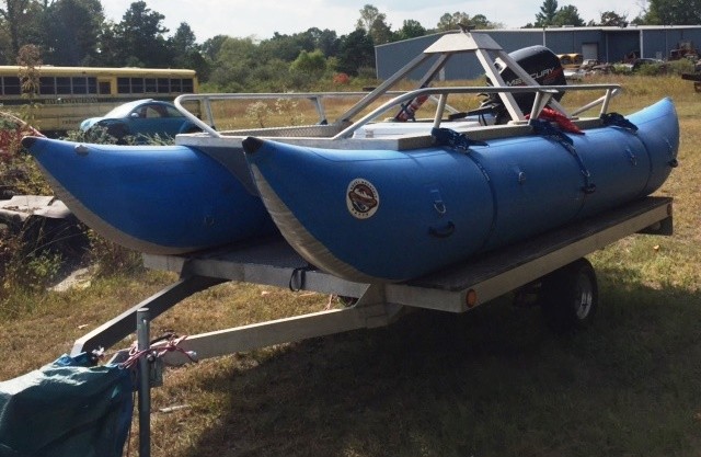 Demaree DIB Mini Snout Rig Inflatable Rescue Dive Boat Mercury aluminum trailer