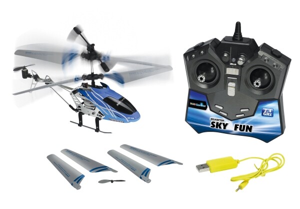 Helikopter Sky Fun mit Fernbedienung LED Beleuchtung Ferngesteuert Flugzeug NEU