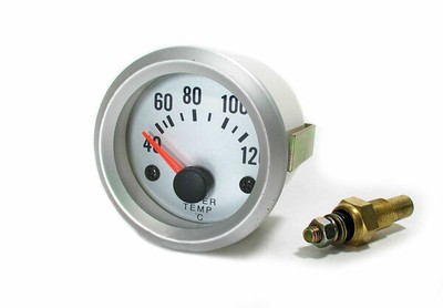 Wassertemperatur Anzeige Zusatz Instrument 52mm - silber