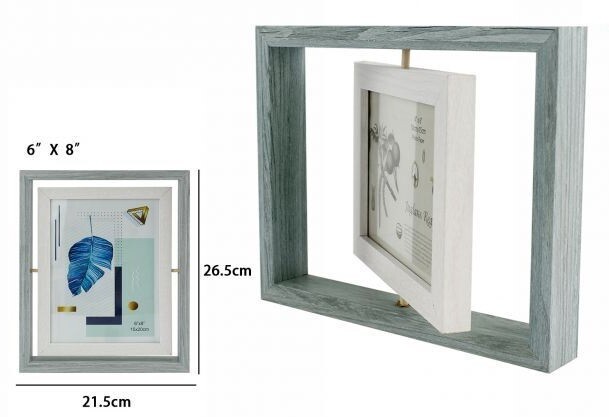 Cornice Per Foto Fotografie 15x20cm Doppia Girevole In Legno dfh
