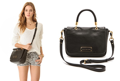 MARC By MARC JACOBS TOO HOT TO HANDLE SMALL BAG Black Leather