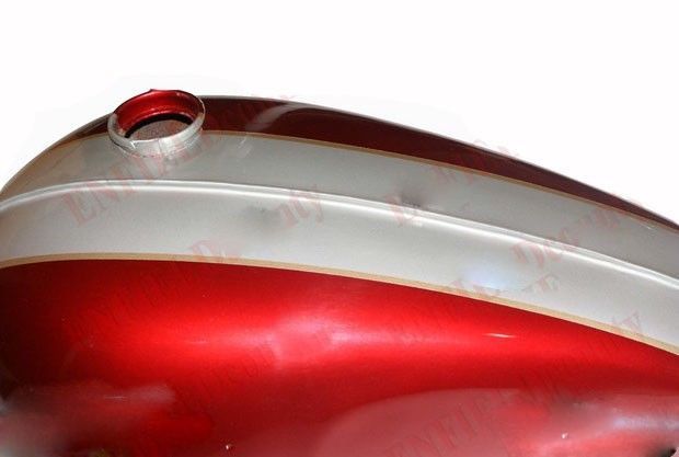 Cherry Silver Stripe Fits Triumph T120 Bonneville 1959 Fuel Tank Bonnie  