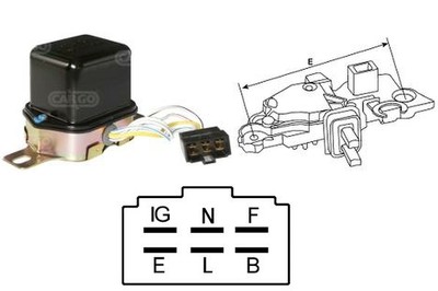 CARGO 12V ALTERNATOR VOLTAGE REGULATOR DENSO HONDA ... gm 12si alternator wiring diagram 