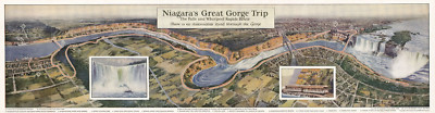 Early Niagara Great Gorge Trip Pictorial Railroad Map The Falls Whirlpool Rapids