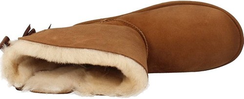Pre-owned Ugg Womens Bailey Bow Ii Boots Chestnut In Brown