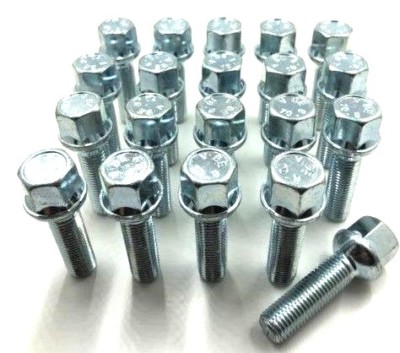 20 X ALLOY WHEEL BOLTS EXTENDED MERCEDES BENZ M12 X 1.5 40MM RADIUS NUTS  (15)