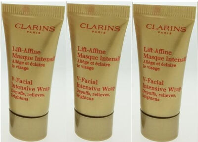 Clarins Paris V Facial Intensive Wrap Depuffs Relieves 0.2oz 8ml Sample 4 Pack