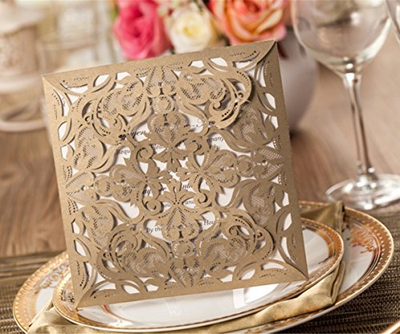 Doris Home 50pcs Wedding Invitations Wedding invites Invitations Cards Wedding