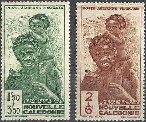 Timbres Enfance Nouvelle CalÃ©Donie Pa36/37 * (56340)