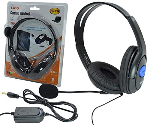 Cuffie auricolari con Microfono Compatibili Playstation Ps4 Pc LINQ Ear-PS4