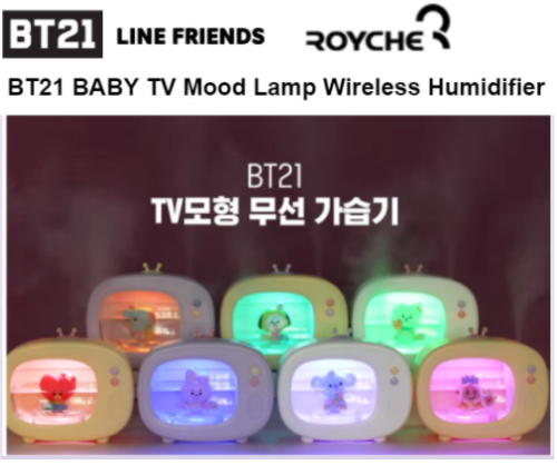 bt21 x royche mood light humidifier