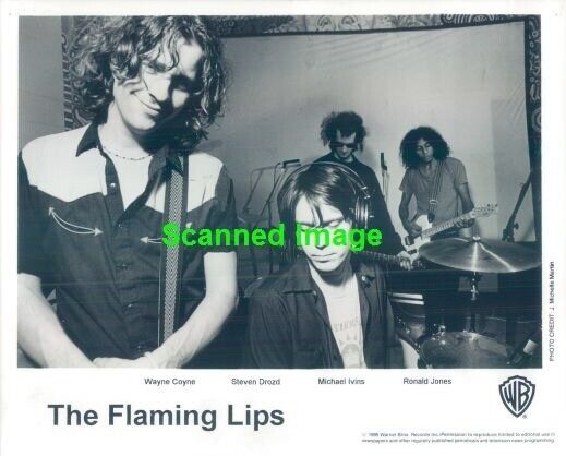 Press Photo: FLAMING LIPS 8x10 B&W 1995