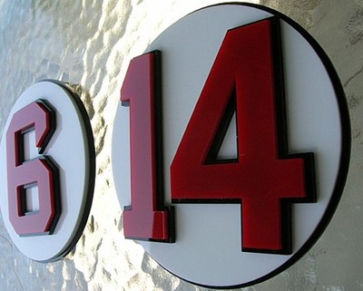 RED SOX 3D  set of 3 ANY number emblems 3 inch  FENWAY BOSTON  patriots