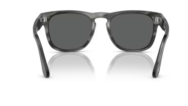 PERSOL PERSOL 0PO3333S ELIO 1192B1 STRIPED GREY/DARK GREY SQUARE 54MM MEN'S SUNGLASSES