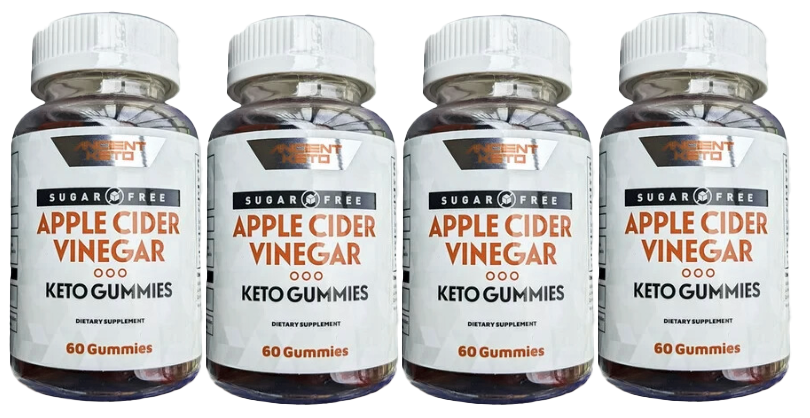 Keto ACV Gummies Sugar, Gluten & Gelatin Free, 240 Gummies - 4 PACKS (Expired)