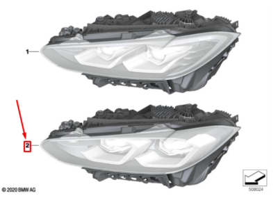 BMW M4 G82 Front Left Headlight RHD 63118084893 8084893 NEW 